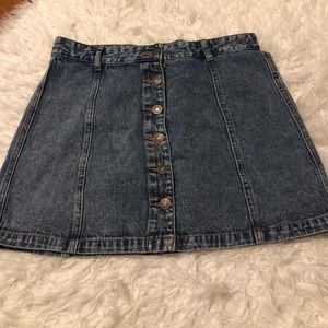 Jean mini skirt